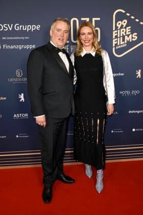 Spencer Chaplin und Kiera Chaplin beim 99Fire Films Award während der Berlinale 2026 in der Astor Film Lounge. Berlin, 19.02.2026