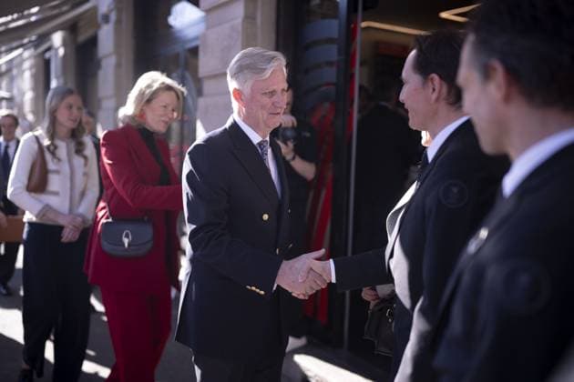 Queen Mathilde of Belgium and King Philippe - Filip of Belgium pictured during a royal visit to the Milano Cortina 2026 Olympic Winter Games, on Friday 20 February 2026 in Milan, Italy. The XXV Winter Olympics take place from 6 to 22 February 2026 in Italy.  JASPERxJACOBS 164318014