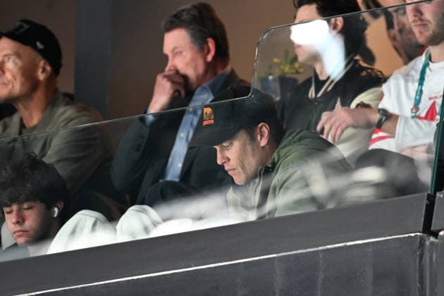 Winter Olympics - Tom Brady At Ice Hockey Match Canada v Finland Tom Brady in the stands during the men s ice hockey semifinal between Canada and Finland during the 2026 Winter Olympics, in Milan, Italy on February 20, 2026. Photo by JMP ABACAPRESS.COM Milan Italy  Copyright: xJMP ABACAx