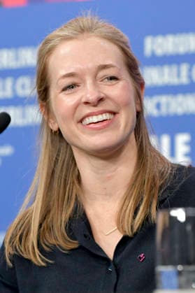 Katie McNeill bei der Pressekonferenz zum Kinofilm The Only Living Pickpocket in New York auf der Berlinale 2026 76. Internationale Filmfestspiele Berlin im Hotel Grand Hyatt. Berlin, 20.02.2026