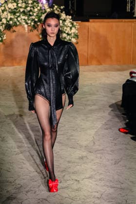 Keburia Autumn Winter 2026 show at London Fashion Week, 20 February 2026 A model walks the runway at the Keburia Fall Winter 2026 show during London Fashion Week, 20 February 2026, Credit:Pete Speller Avalon UK, London  Copyright: xPetexSpellerx xAvalonx 1076824543