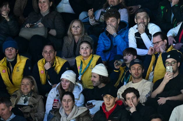 Winter Olympics - Swedish Royal Family At Ice Hockey Match Canada v Finland Princess Estelle, Prince Oscar and Prince Daniel of Sweden in the stands during the men s ice hockey semifinal between Canada and Finland during the 2026 Winter Olympics, in Milan, Italy on February 20, 2026. Photo by JMP ABACAPRESS.COM Milan Italy  Copyright: xJMP ABACAx