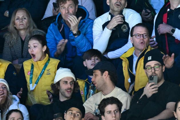 Winter Olympics - Swedish Royal Family At Ice Hockey Match Canada v Finland Princess Estelle, Prince Oscar and Prince Daniel of Sweden in the stands during the men s ice hockey semifinal between Canada and Finland during the 2026 Winter Olympics, in Milan, Italy on February 20, 2026. Photo by JMP ABACAPRESS.COM Milan Italy  Copyright: xJMP ABACAx