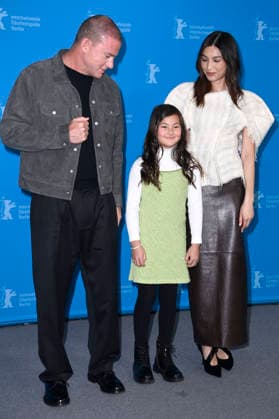 Channing Tatum, Mason Reeves und Gemma Chan beim Photocall zum Kinofilm Josephine auf der Berlinale 2026 76. Internationale Filmfestspiele Berlin im Hotel Grand Hyatt. Berlin, 20.02.2026