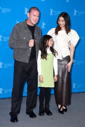 Channing Tatum, Mason Reeves und Gemma Chan beim Photocall zum Kinofilm Josephine auf der Berlinale 2026 76. Internationale Filmfestspiele Berlin im Hotel Grand Hyatt. Berlin, 20.02.2026