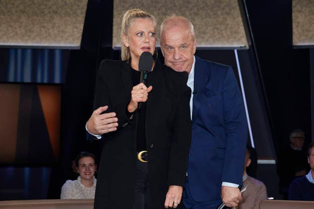 Barbara Schöneberger und Hubertus Meyer-Burckhardt bei der Aufzeichnung der NDR Talk Show im NDR Fernsehstudio Lokstedt. Hamburg, 20.02.2026