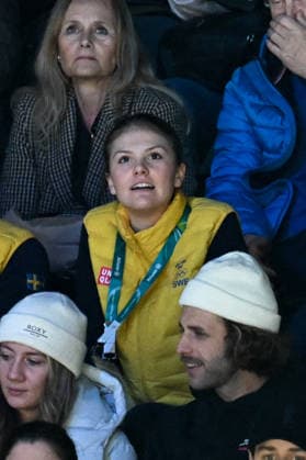 Winter Olympics - Swedish Royal Family At Ice Hockey Match Canada v Finland Princess Estelle of Sweden in the stands during the men s ice hockey semifinal between Canada and Finland during the 2026 Winter Olympics, in Milan, Italy on February 20, 2026. Photo by JMP ABACAPRESS.COM Milan Italy  Copyright: xJMP ABACAx