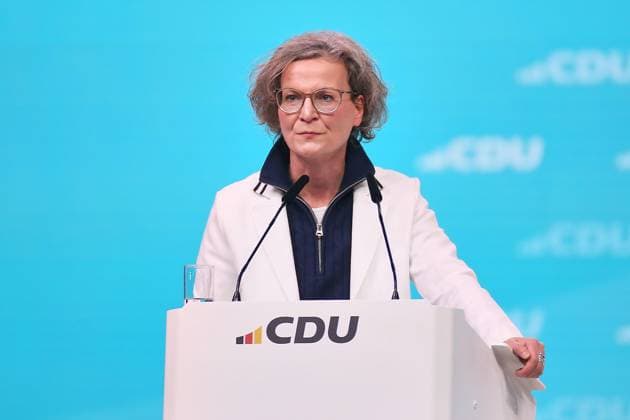 Stuttgart, Baden-Württenberg, Deutschland, 20.02.2026: Messehalle: 38. Bundesparteitag der CDU Deutschlands: Ina Scharrenbach *** Stuttgart, Baden Württenberg, Germany, 20 02 2026 Exhibition Hall 38 Federal Party Conference of the CDU Germany Ina Scharrenbach Copyright: xdtsxNachrichtenagenturx dts_107445