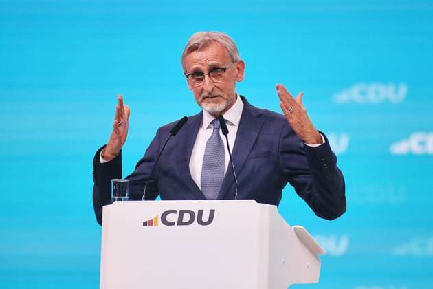 Stuttgart, Baden-Württenberg, Deutschland, 20.02.2026: Messehalle: 38. Bundesparteitag der CDU Deutschlands: Armin Schuster Copyright: xdtsxNachrichtenagenturx dts_107535
