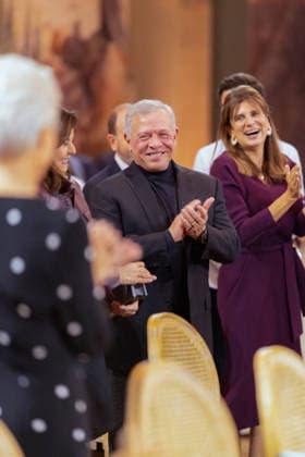Jordan Royals Attend a Family Iftar - Amman King Abdullah II of Jordan and Queen Rania attend an iftar (fast-breaking evening meal of Muslims in Ramadan) with the Royal Family, in Amman, Jordan on February 19, 2026. Photo by Balkis Press ABACAPRESS.COM Amman Jordan  Copyright: xBalkisxPress ABACAx