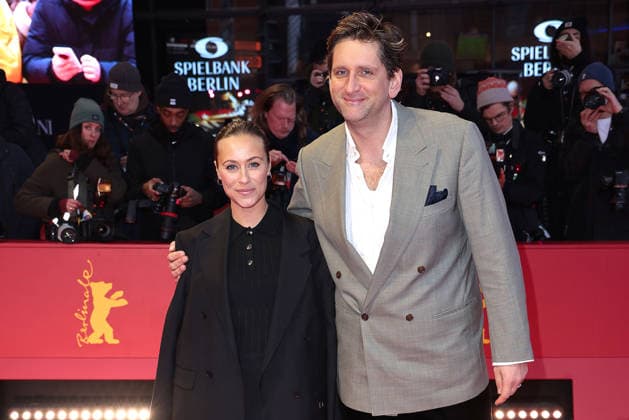 Sina Tkotsch and Sebastian Schwarz attend the Award Ceremony Red Carpet of the 76th Berlinale International Film Festival Berlin at Berlinale Palast on February 21, 2026 in Berlin, Germany Award Ceremony Red Carpet of the 76th Berlinale International Film Festival Berlin in Berlin, Germany