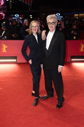 Donata Wenders and Wim Wenders attend the Award Ceremony Red Carpet of the 76th Berlinale International Film Festival Berlin at Berlinale Palast on February 21, 2026 in Berlin, Germany Award Ceremony Red Carpet of the 76th Berlinale International Film Festival Berlin in Berlin, Germany
