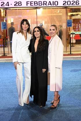 Sanremo: 76th Italian Song Festival. Primafestival. Pictured: Ema Stokholma, Manola Moslehi, Carolina Rey  Copyright: xMaurizioxD Avanzox xipa-agency.netx xMaurizioxDxAvanzox IPA_Agency_IPA71837298