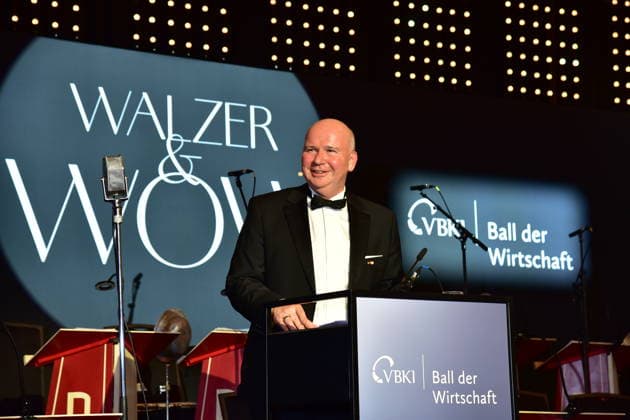 74. Ball des VBKI Berlin 2026 Markus Voigt, VBKI Präsident verabschiedet sich von seinem Posten bei den Gästen... beim 74. Ball rollt der Verein Berliner Kaufleute und Industrieller (VBKI) im Hotel Intercontionental in Berlin am 21.02.2026