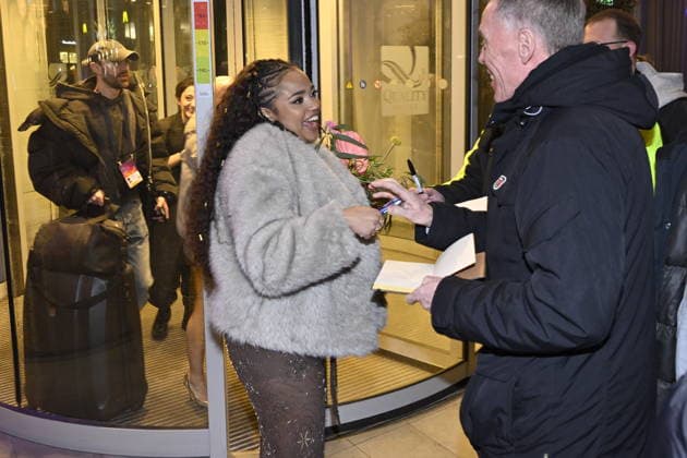 MALMÖ, SWEDEN 20260221 Cimberly Wanyonyi will sign autographs when she arrives at the after party after round 4 of Melodifestivalen 2026 in Malmö Arena on Saturday MALMÖ SWEDEN x50090x  Copyright: xJohanxNilsson TTx MELODIFESTIVALEN 2026 MALMÖ l56jj8ClPs4