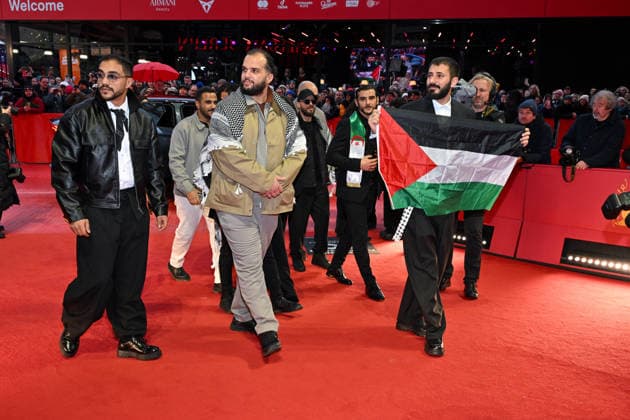 76th Berlin Film Festival Closing Ceremony Salah Issaad, Sofiane Zermani, Taqiyeddine Issaad and Abdallah Alkhatib attending Closing Ceremony of the 76th Berlin International Film Festival in Berlin, Germany on 21 February 2026. Photo by Julien Reynaud APS-Medias ABACAPRESS.COM Berlin  Copyright: xReynaudxJulien APS-Medias ABACAx