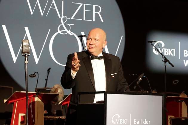 21.02.2026, Markus Voigt, VBKI-Praesident, beim 74. VBKI-Ball in Berlin, Hotel Intercontinental, Ball der Wirtschaft,