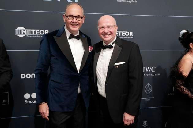 21.02.2026, Harald Christ, designierter VBKI-Praesident, und Markus Voigt, scheidender VBKI-Praesident, , beim 74. VBKI-Ball in Berlin, Hotel Intercontinental, Ball der Wirtschaft,