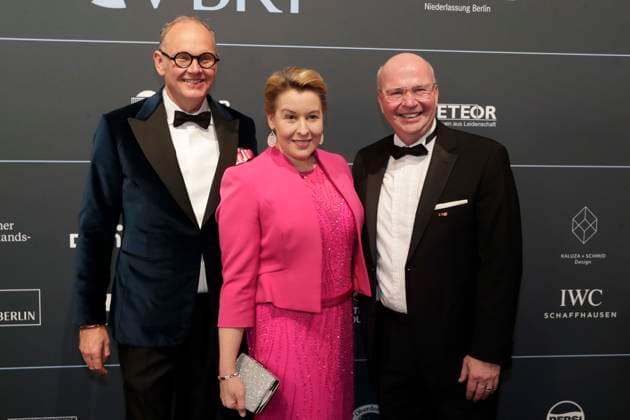 21.02.2026, Harald Christ, Franziska Giffey, Markus Voigt, beim 74. VBKI-Ball in Berlin, Hotel Intercontinental, Ball der Wirtschaft,