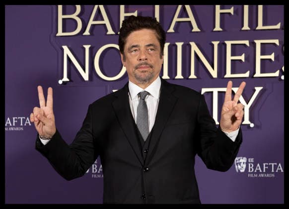 . 21 02 2026. London, United Kingdom. Benicio Del Toro arriving at the BAFTA Film Awards nominees party in London.  xStephenxLockx xi-Imagesx IIM-26584-0022
