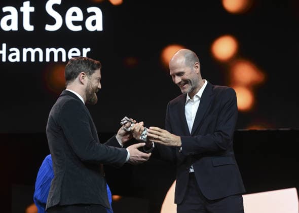76th Berlin International Film Festival BERLIN, GERMANY - FEBRUARY 21: Director Lance Hammer receives the Silver Bear Jury Prize for his film Queen at Sea during the 76th International Berlin International Film Festival (Berlinale) in Berlin, Germany on February 21, 2026. Halil Sagirkaya Anadolu Berlin Germany. Editorial use only. Please get in touch for any other usage.  Copyright: x2026xAnadoluxHalilxSagirkayax