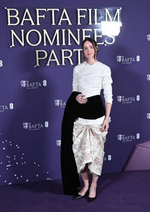 Norwegian actress Renate Reinsve attends the BAFTA Film Awards Nominees Party at the National Gallery in London, England on Saturday, February 21, 2026.  LON20260221106 RUNExHELLESTAD