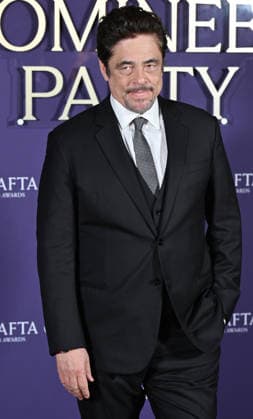 American actor Benicio Del Toro attends the BAFTA Film Awards Nominees Party at the National Gallery in London, England on Saturday, February 21, 2026.  LON20260221111 RUNExHELLESTAD