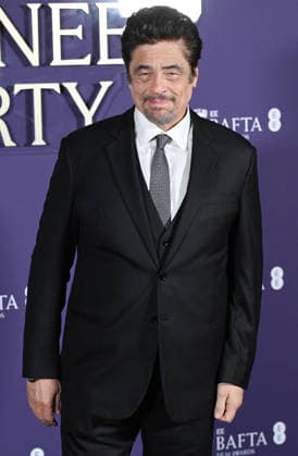 American actor Benicio Del Toro attends the BAFTA Film Awards Nominees Party at the National Gallery in London, England on Saturday, February 21, 2026.  LON20260221113 RUNExHELLESTAD