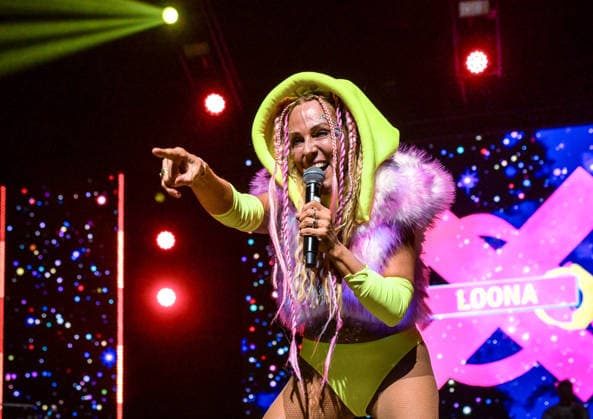 21.02.2026, xlakx, Entertainment, 90s Super Show v.l. Loona (Marie-Jose van der Kolk) - 90s Super Show in der Uber Arena Berlin. Berlin