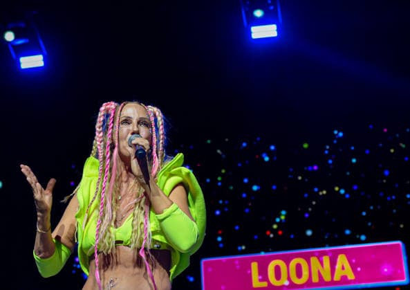 21.02.2026, xlakx, Entertainment, 90s Super Show v.l. Loona (Marie-Jose van der Kolk) - 90s Super Show in der Uber Arena Berlin. Berlin