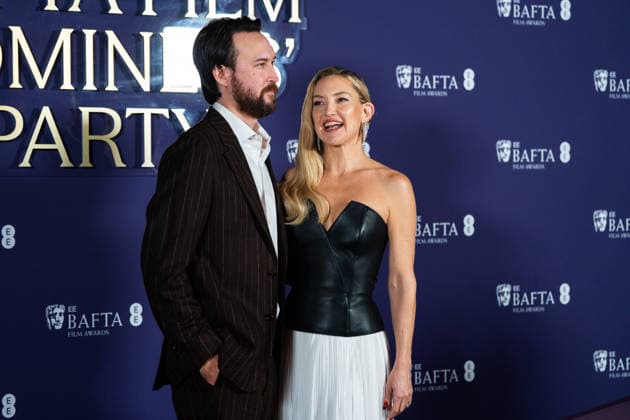 February 21, 2026, London, United Kingdom: Danny Fujikawa (L) and Kate Hudson (R) attend the Nominees Party for the EE BAFTA Film Awards 2026 at the National Portrait Gallery. London United Kingdom - ZUMAs197 20260221_aaa_s197_277 Copyright: xLounisxTiarx