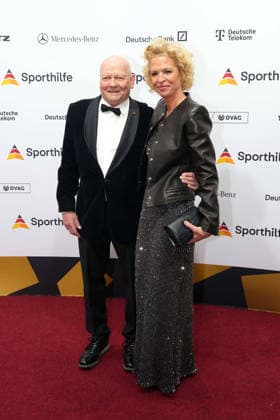 Joachim Hunold und Tanja Dellbruegger beim Ball des Sports am 21.02.2026 in Frankfurt Ball des Sports 2026 in Frankfurt a. Main
