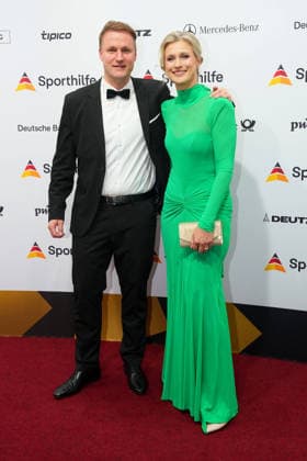 Britta Heidemann und ihr Bruder Gerrit Heidemann beim Ball des Sports am 21.02.2026 in Frankfurt Ball des Sports 2026 in Frankfurt a. Main