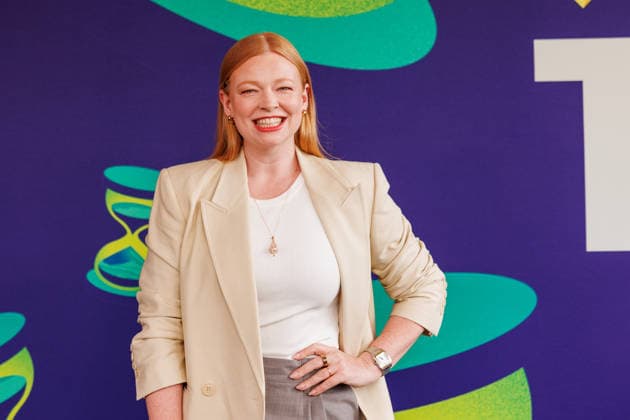 TROPFEST, Sarah Snook walks the the black carpet for Tropfest at Centennial Park in Sydney, Sunday, February 22, 2026. ( NO ARCHIVING SYDNEY NEW SOUTH WALES AUSTRALIA  Copyright: xNADIRxKINANIx 20260222120629171961