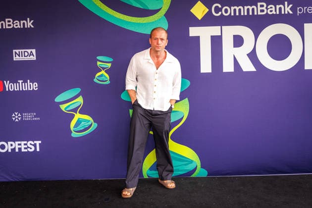 TROPFEST, Taron Egerton (juror actor) walks the the black carpet for Tropfest at Centennial Park in Sydney, Sunday, February 22, 2026. ( NO ARCHIVING SYDNEY NEW SOUTH WALES AUSTRALIA  Copyright: xNADIRxKINANIx 20260222191173545054