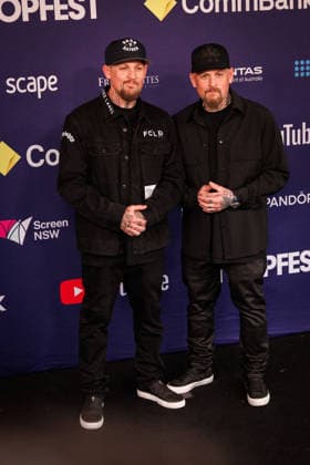 TROPFEST, Joel and Kenji Madden walk the the black carpet for Tropfest at Centennial Park in Sydney, Sunday, February 22, 2026. ( NO ARCHIVING SYDNEY NEW SOUTH WALES AUSTRALIA  Copyright: xNADIRxKINANIx 20260222137124507282