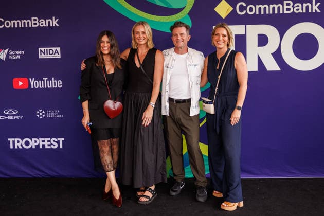 TROPFEST, Sylvia Jeffreys, David Campbell, walks the the black carpet for Tropfest at Centennial Park in Sydney, Sunday, February 22, 2026. ( NO ARCHIVING SYDNEY NEW SOUTH WALES AUSTRALIA  Copyright: xNADIRxKINANIx 20260222124375448574