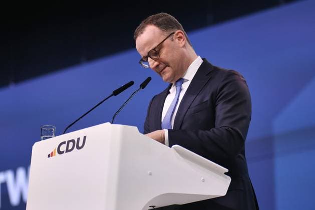 Stuttgart, Baden-Württenberg, Deutschland, 21.02.2026: Messehalle: 38. Bundesparteitag der CDU Deutschlands: Jens Spahn Copyright: xdtsxNachrichtenagenturx dts_107819
