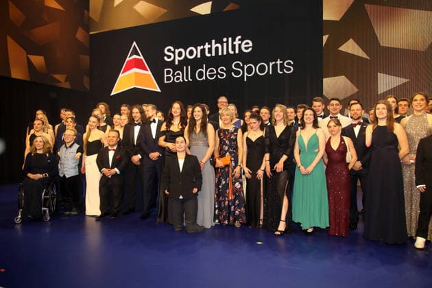 55. Ball des Sports 2026 Frankfurt am Main, 21.02.2026 Sportler auf der Bühne beim 55. Ball des Sports 2026 in der Festhalle Frankfurt Hessen Copyright: xMatthiasxGränzdörferx