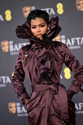 Celebrities arrive at the 2026 BAFTA Film Awards at Royal Festival Hall, London Featuring: Teyana Taylor Where: London, United Kingdom When: 22 Feb 2026 Credit: Cover Images EDITORIAL USE ONLY. NOT FOR USE BY NEWSPAPERS BASED IN THE UK. Copyright: xx coverimg55495687