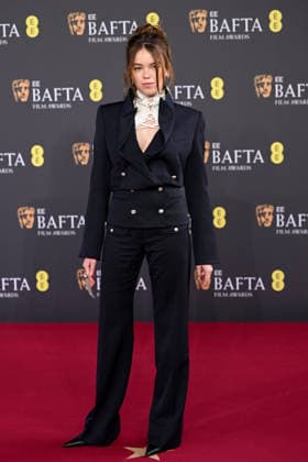 Celebrities arrive at the 2026 BAFTA Film Awards at Royal Festival Hall, London Featuring: Milly Alcock Where: London, United Kingdom When: 22 Feb 2026 Credit: Cover Images EDITORIAL USE ONLY. NOT FOR USE BY NEWSPAPERS BASED IN THE UK. Copyright: xx coverimg55495676