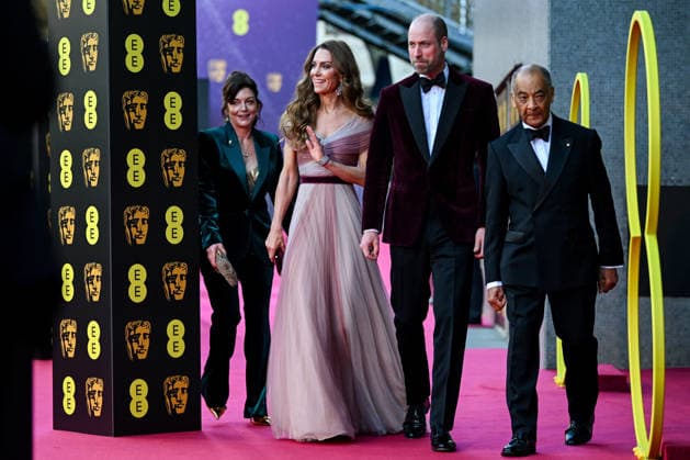 . 22 02 2026. London, United Kingdom. Prince William and Kate Middleton , the Prince and Princess of Wales ,arriving at the BAFTA Film Awards in London.  xi-Imagesx xPoolx IIM-26585-0047
