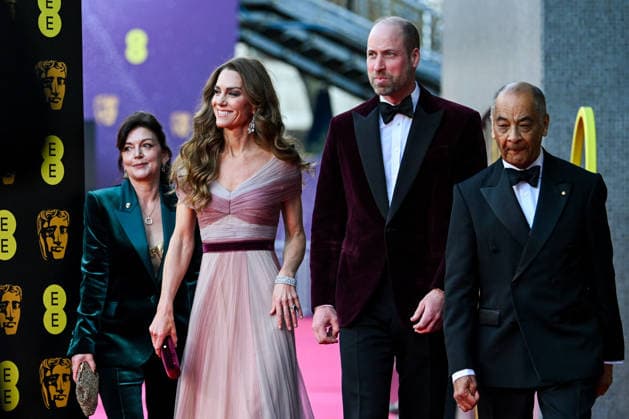 . 22 02 2026. London, United Kingdom. Prince William and Kate Middleton , the Prince and Princess of Wales ,arriving at the BAFTA Film Awards in London.  xi-Imagesx xPoolx IIM-26585-0048