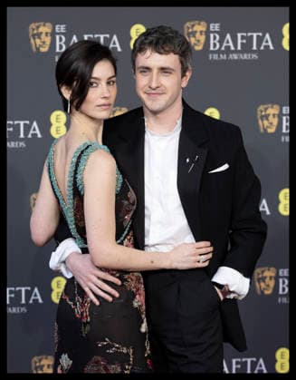 . 22 02 2026. London, United Kingdom. Paul Mescal and girlfriend Gracie Abrams arriving at the BAFTA Film Awards in London.  xStephenxLockx xi-Imagesx IIM-26585-0088