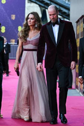 . 22 02 2026. London, United Kingdom. Prince William and Kate Middleton , the Prince and Princess of Wales , arriving at the BAFTA Film Awards in London.  xi-Imagesx xPoolx IIM-26585-0093