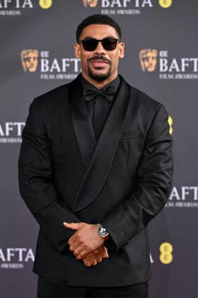 Celebrities arrive at the 2026 BAFTA Film Awards at Royal Festival Hall, London Featuring: Aaron Pierre Where: London, United Kingdom When: 22 Feb 2026 Credit: Cover Images EDITORIAL USE ONLY. NOT FOR USE BY NEWSPAPERS BASED IN THE UK. Copyright: xx coverimg55496608
