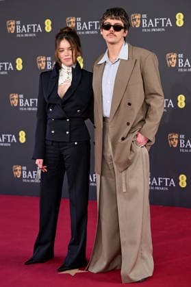 Celebrities arrive at the 2026 BAFTA Film Awards at Royal Festival Hall, London Featuring: Milly Alcock, Joseph Powell Where: London, United Kingdom When: 22 Feb 2026 Credit: Cover Images EDITORIAL USE ONLY. NOT FOR USE BY NEWSPAPERS BASED IN THE UK. Copyright: xx coverimg55496616