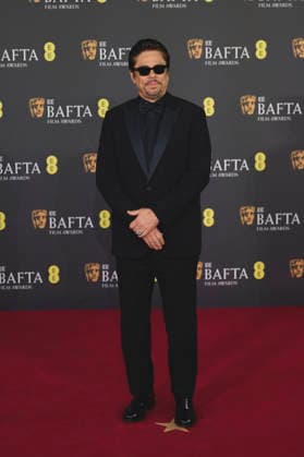 February 22, 2026, London, England, England: BENICIO DEL TORO attends the Red Carpet as the BAFTA Awards 2026 in London. London England  - ZUMAg279 20260222_zip_g279_126 Copyright: xAlessandroxGalatolix