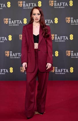 Celebrities arrive at the 2026 BAFTA Film Awards at Royal Festival Hall, London Featuring: Amybeth McNulty Where: London, United Kingdom When: 22 Feb 2026 Credit: Cover Images EDITORIAL USE ONLY. NOT FOR USE BY NEWSPAPERS BASED IN THE UK. Copyright: xx coverimg55496760