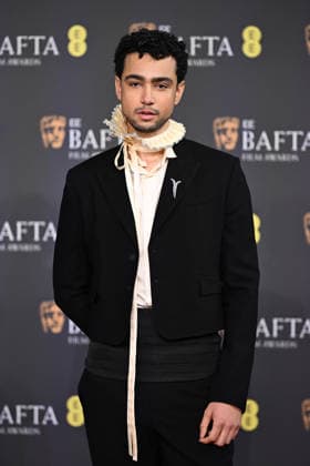 Celebrities arrive at the 2026 BAFTA Film Awards at Royal Festival Hall, London Featuring: Archie Madekwe Where: London, United Kingdom When: 22 Feb 2026 Credit: Cover Images EDITORIAL USE ONLY. NOT FOR USE BY NEWSPAPERS BASED IN THE UK. Copyright: xx coverimg55496778